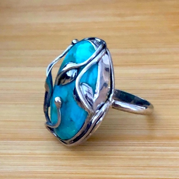 SSP India Jewelry - $79  Estate Fashion Ring   Sterling Silver   Marked ID  925 SSP   Size 10 & 1/4